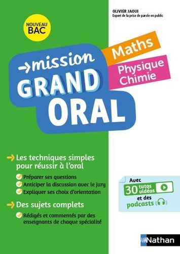 [NAT157570] Mission grand oral - Maths, physique chimie Tle