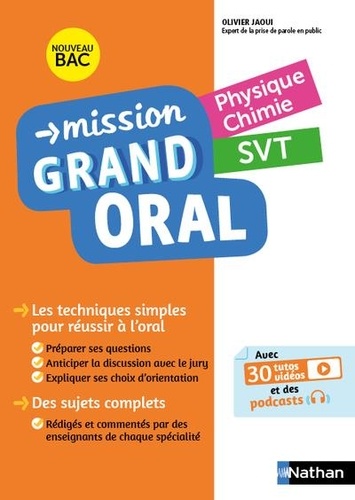 [NAT157571] Mission grand oral  - Physique Chimie - SVT