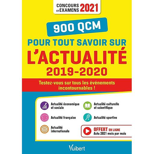 [VUI211702] 900 QCM pour tout savoir sur l'actualité 2019-2020