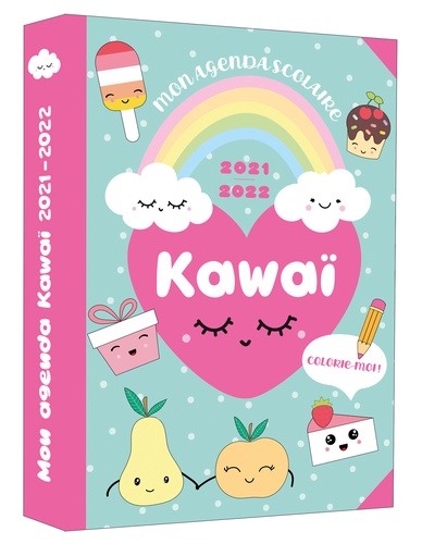 Mon agenda scolaire Kawaï  - Colorie-moi !