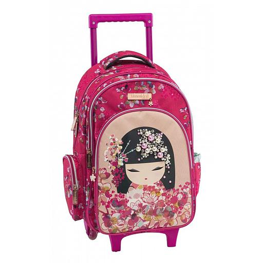 Cartables a Roulettes Kimmidoll 3 Compartiments Rouge ALMOUGGAR.COM