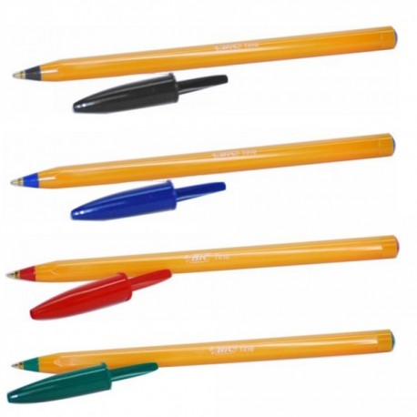 Stylo à bille Cristal Jaune Fine
