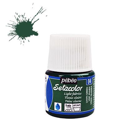 Peinture Setacolor Clair Pébéo 45 ml - Vert Prairie