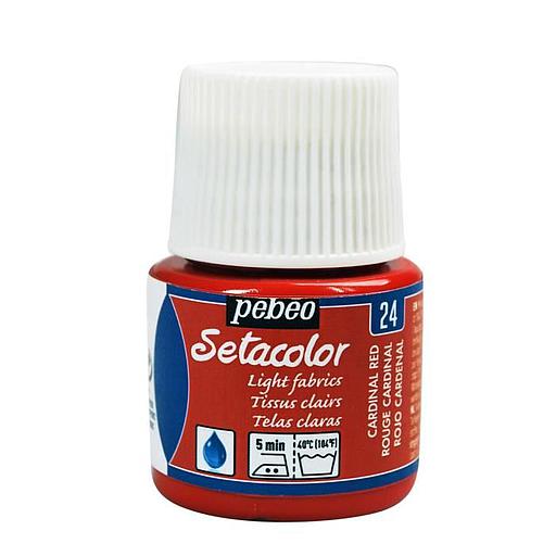Peinture Setacolor Clair Pébéo 45 ml - Rouge Cardinal