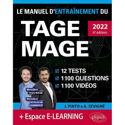 Le manuel d'entraînement du TAGE MAGE  - 12 tests blancs, 1100 questions, 1100 vidéos