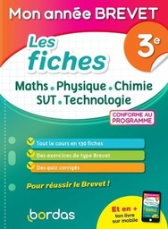 Les fiches Maths - Physique - Chimie - SVT - Technologie 3e