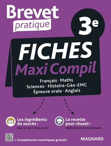 [MAG772281] Fiches Maxi Compil 3e  - Français, Maths, Sciences, Histoire-Géo-EMC, Epreuve orale, Anglais