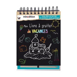 Mon livre à gratter de vacances  - Avec un crayon en bois