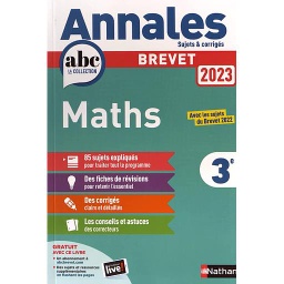 Maths 3e  - Sujets & corrigés