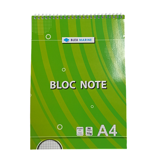 Bloc Notes A4 avec Spiral 96 Page