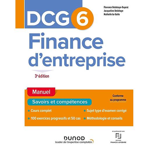 [9782100843008] DCG 6 Finance d'entreprise  - Manuel