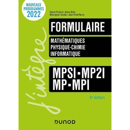 Formulaire MPSI-MP2I-MP-MPI  - Mathématiques, physique-chimie, informatique