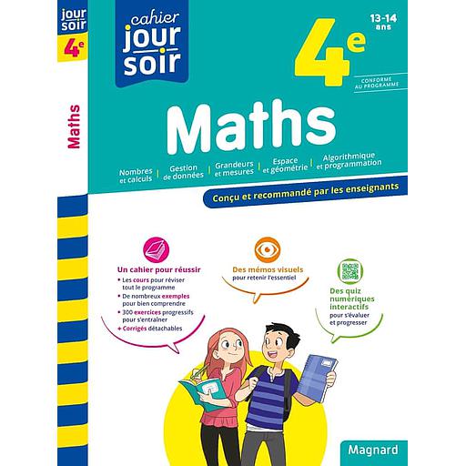 [MAG777316] Cahier du jour/cahier du soir Maths 4e