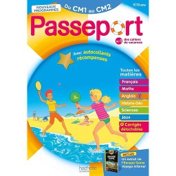 Cahier de vacances  - Du CM1 au CM2