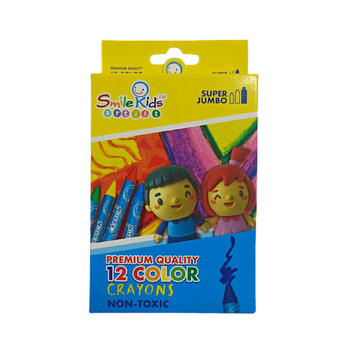 [HGE1411] Crayon de 12 Cire Smile Kids  Ecolo