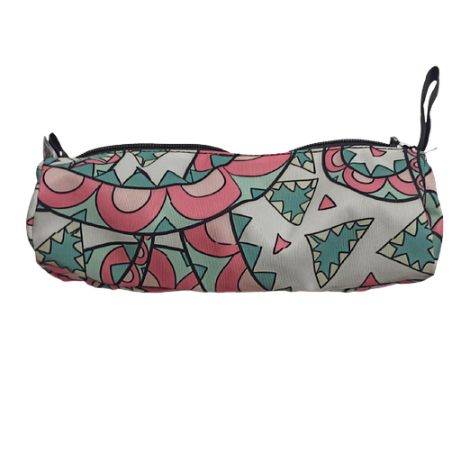 Trousse 1 Poche avec Motif Fleurs Couleurs Pastel Géomètre