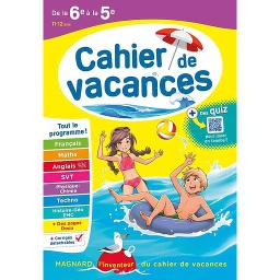 Cahier de vacances de la 6e à la 5e