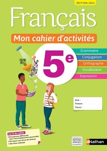 [NAT501982] Français mon cahier d'activités 5ème - 2023