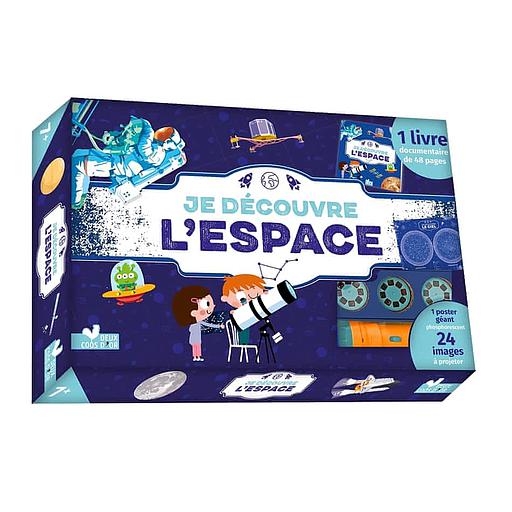 Je découvre l'espace  - Coffret avec lampe et poster phosphorescent des constellations