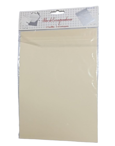 [K0004] Bloc de Correspondance 5 Feuille + 5 Enveloppe