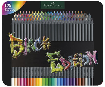 [116490] Boite de 100 Crayons Couleur Noir