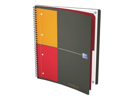 [100102880] Cahier Polypro à Spirales 21 x 17 cm Activebook Oxford 160 Pages Petits Carreaux
