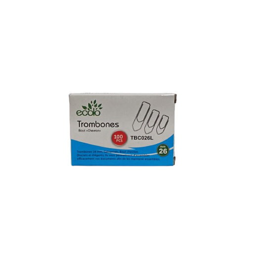 Boite de 100 Trombones Large 26 MM
