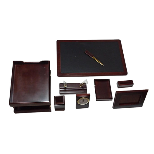 [1109] Sous Main de Bureau Lux En Bois 9 PCS