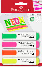 [159591] Set de 5 Marqueurs Textile Neon