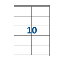 Paquet de 100 planche A4 d'etiquettes autocollantes 10 etiquettes par planche A4
