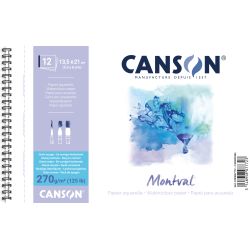 [8071561] Bloc de 12 Feuilles Aquarelle 300G A5