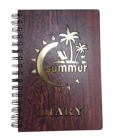 [WZ-011] Note Book Spiral En Bois