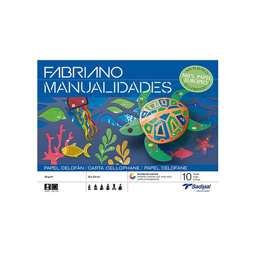 [0400006] Bloc Artisanal 10 Feuilles de Papier Cellophane Coloré