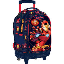 [506239] Cartable à Roulette 3 Compartiment Must Iron Man