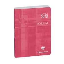 [184078E] Agenda scolaire journalier 2024/2025 Exacompta - Rose - 12 x 17 cm - Forum Metric