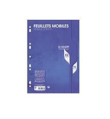 [7696] Feuilles mobiles - 21 x 29,7 - Séyès Blanches 200p 80G