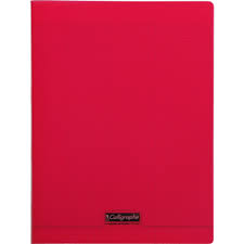 [18173] Cahier Séyès Polypro  24*32 48P 90G Rouge