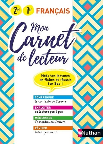 [NAT197193] Français 2de 1re Mon carnet de lecteur