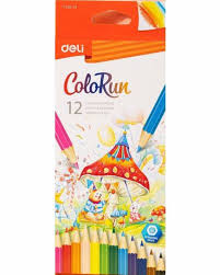 Boite de 12 Crayons de Couleur ColoRun