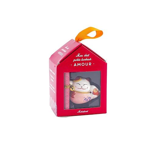 Mon chat porte-bonheur Amour - Coffret avec 1 figurine chat en porcelaine et 1 citation inspirante