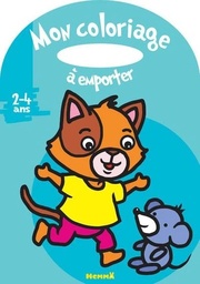 Mon coloriage à emporter Chat et souris