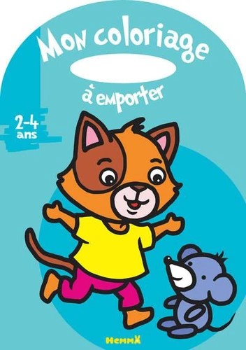 Mon coloriage à emporter Chat et souris
