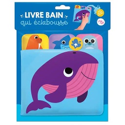 Livre bain qui éclabousse baleine