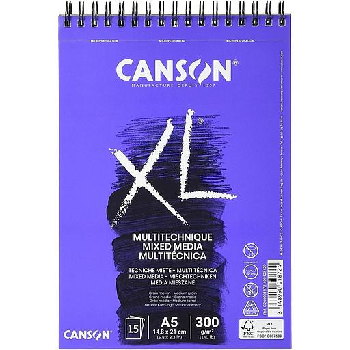 [1872] Bloc Croquis XL MIX MEDIA A5 300G Grain moyen 15 Feuilles