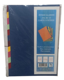 Jeu D'intercalaire de 12 Cartonne 350G A4