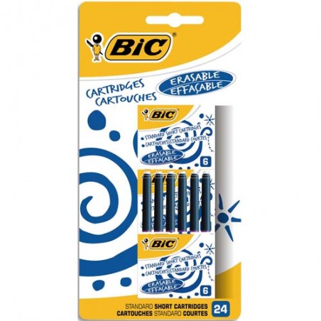 Cartouche pour stylo à plume encre Bleue STYPEN INTERNATIONALE COURTE en blister de 24