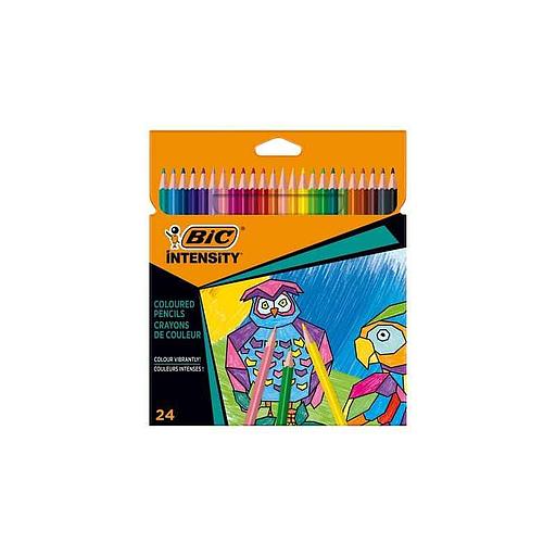 Crayon de 24 Couleur Triangulaire Mine Douce Corps Coloré