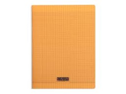 CAHIER 192P 21*29.7 POLY PIQUE SEYES 90G ORANGE