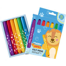 Boite de 6 Feutres Lavables Jumbo Couleurs Assorties