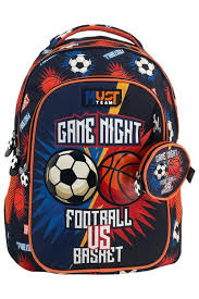 [587635] Sac à dos scolaire Must Team – 3 compartiments Football vs Basketball